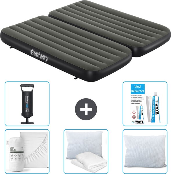 Materasso gonfiabile Bestway - 3 in 1 - 1 persona - 2 persone - 99 x 188 x 25 cm - Verde - accessori inclusi