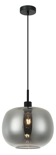 Lampadario a sospensione su cavo ALAN 1xE27/40W/230V nero fumé