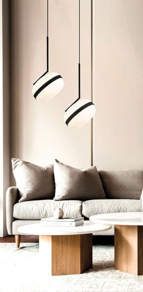 Lampadario a sospensione su cavo PALMA 1xE27/40W/230V nero