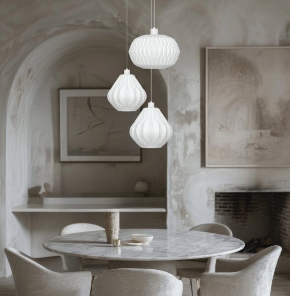 Lampadario con cavo CARSON 1xE27/40W/230V bianco