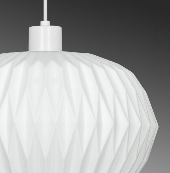 Lampada a sospensione su cavo CARSON 1xE27/40W/230V bianca