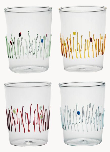 Set 4 bicchieri acqua fatti a mano 4 Stagioni