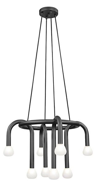 Lampadario a sospensione DELORI su cavo 8xG9/28W/230V nero