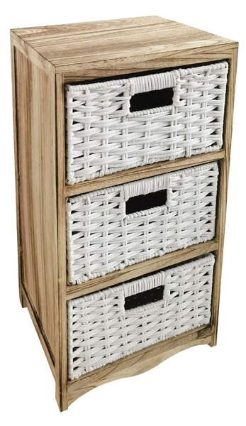 CRONO - mobiletto in legno con 3 cassetti