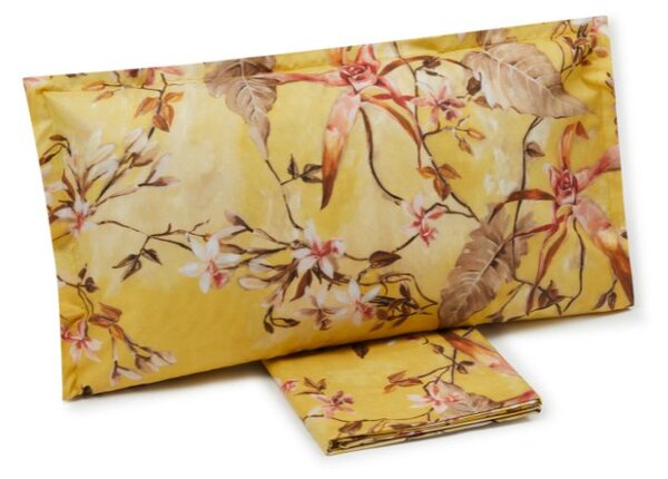 Copripiumino Con Federe In Percalle Sauvage Matrimoniale - 255X255 + 2 Federe50X80 Emporium Moderno Oro Caleffi