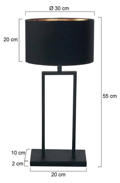 Steinhauer Lampada da tavolo Stang, dimmerabile, Nero, Soggiorno / Sala da pranzo, Metallo, Moderno, Lampada da tavolo