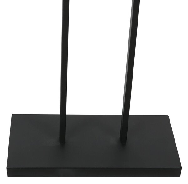 Steinhauer Lampada da terra Stang, nero/marrone, altezza 160 cm, sughero dimmerabile, Nero, Soggiorno / Sala da pranzo, Metallo, Moderno, Lampada da terra