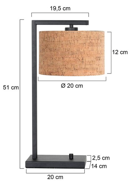 Steinhauer Lampada da tavolo Stang, Nero, Soggiorno / Sala da pranzo, Metallo, Moderno, Lampada da tavolo