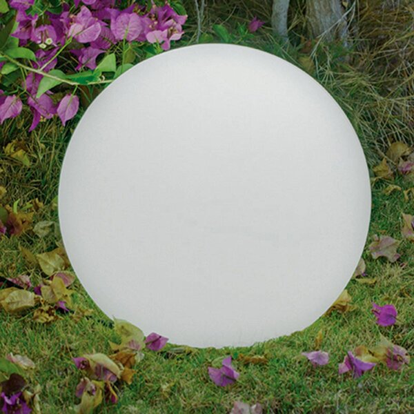 Newgarden Lampada da pavimento Buly a globo, Ø 30 cm, Bianco / Opale, Plastica, Moderno