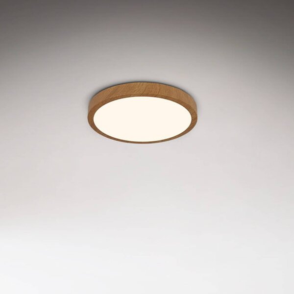 Briloner Plafoniera a LED Runa Wood, Legno scuro, Soggiorno / Sala da pranzo, Metallo, Plafoniera LED