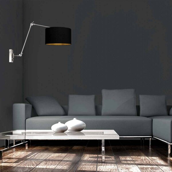 Steinhauer Applique da parete Prestige Chic, dimmerabile, Alluminio / Grigio / Zincato, Soggiorno / Sala da pranzo, Metallo, Applique