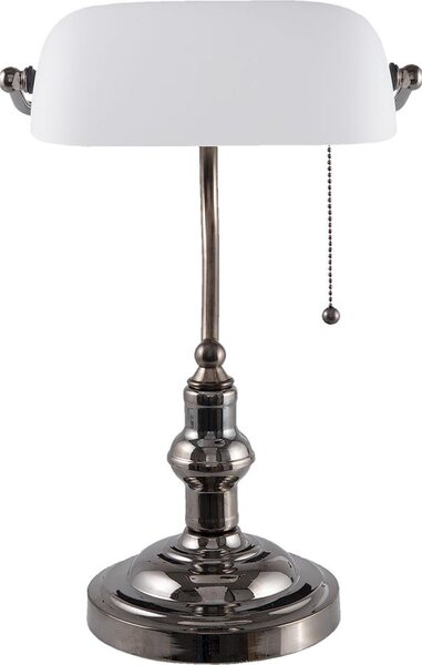 Clayre & Eef Lampada da tavolo Banker 27x23x42 cm Ferro bianco
