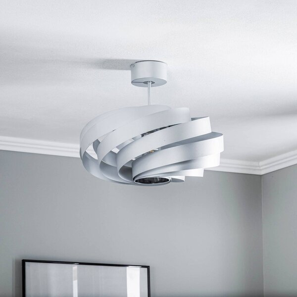 Domiluce Plafoniera soffitto Vento, dimmerabile, Alluminio / Grigio / Zincato, Soggiorno / Sala da pranzo, Metallo, Moderno, Plafoniera