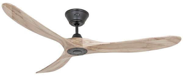 ECO GENUINO Ventilatore da soffitto nero/legno chiaro 152 CasaFan, Eco Genuino, Legno, Soggiorno, Legno, Moderno