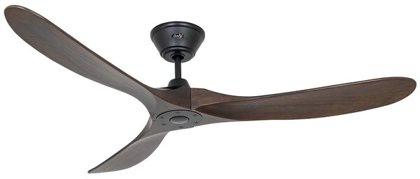 ECO GENUINO Ventilatore da soffitto nero/noce 152 - CasaFan CasaFan, Eco Genuino, Legno, Soggiorno, Legno, Moderno