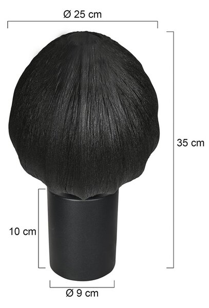 Mexlite Lampada da tavolo Bloeba, Nero, Soggiorno / Sala da pranzo, Tessuto / Stoffa / Seta, Lampada da tavolo