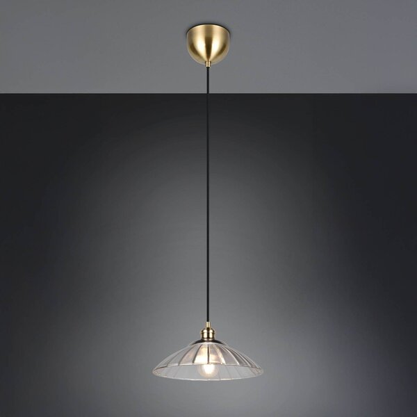 Reality Leuchten Lampada a sospensione Eluna, dimmerabile, Bronzo / Ottone antico, Soggiorno / Sala da pranzo, Metallo, Lampada a sospensione