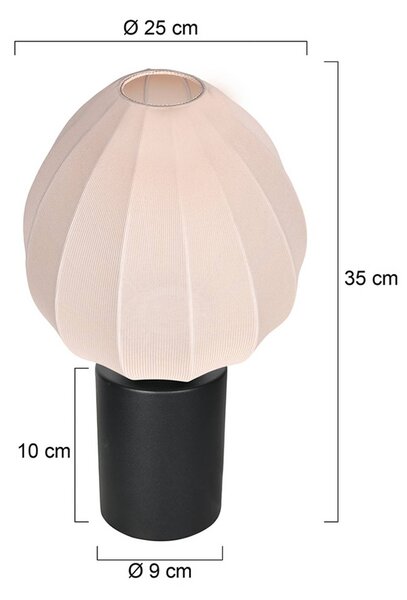 Mexlite Lampada da tavolo Bloeba, Bianco / Opale, Soggiorno / Sala da pranzo, Tessuto / Stoffa / Seta, Lampada da tavolo