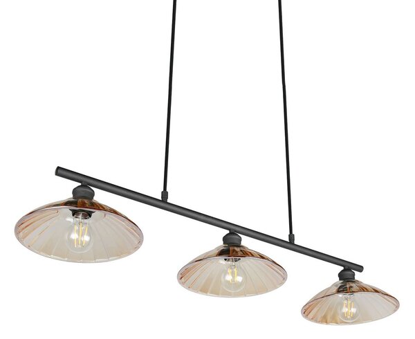 Reality Leuchten Lampada a sospensione Eluna, dimmerabile, Nero, Soggiorno / Sala da pranzo, Metallo, Lampada a sospensione
