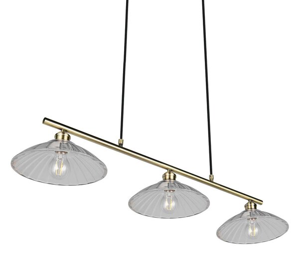 Reality Leuchten Lampada a sospensione Eluna, dimmerabile, Bronzo / Ottone antico, Soggiorno / Sala da pranzo, Metallo, Lampada a sospensione