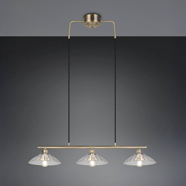 Reality Leuchten Lampada a sospensione Eluna, dimmerabile, Bronzo / Ottone antico, Soggiorno / Sala da pranzo, Metallo, Lampada a sospensione