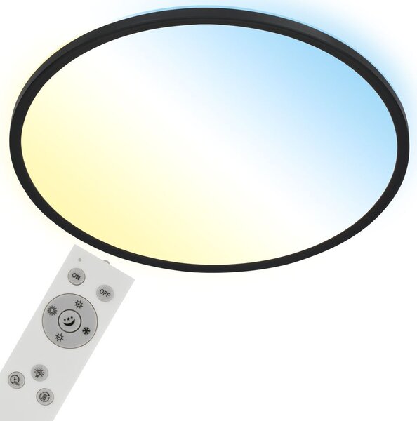 BRILONER - Lampada da soffitto a LED CCT, lampada da soffitto a LED retroilluminata, ultra piatta, dimmerabile, controllo remoto, bianco caldo, bianco neutro, bianco freddo, 480x30mm
