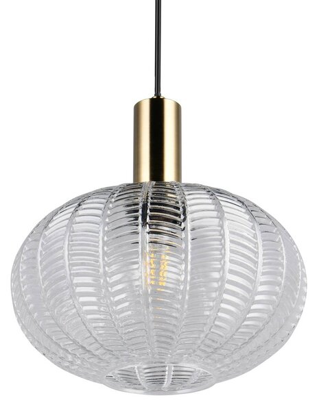Reality Leuchten Lampada a sospensione Elvezia, dimmerabile, Chiaro / Trasparente, Soggiorno / Sala da pranzo, Vetro, Lampada a sospensione