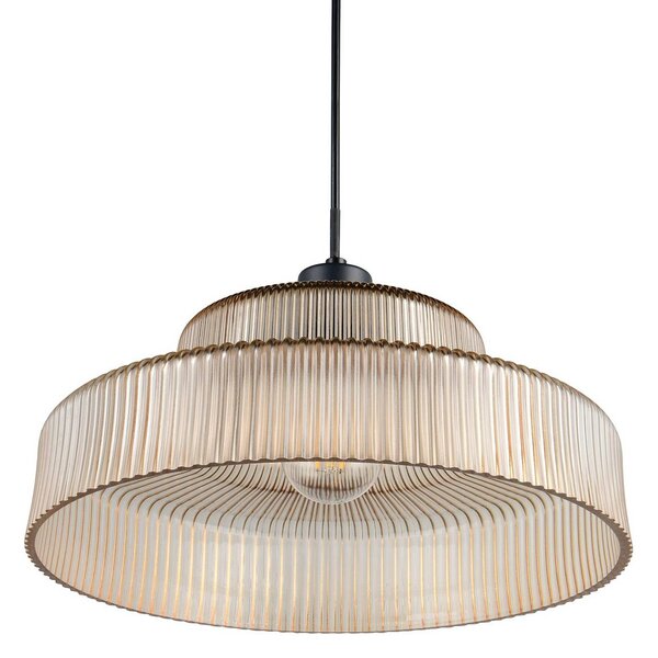 Reality Leuchten Lampada a sospensione Abella, dimmerabile, Crema / Ambra, Soggiorno / Sala da pranzo, Vetro, Lampada a sospensione