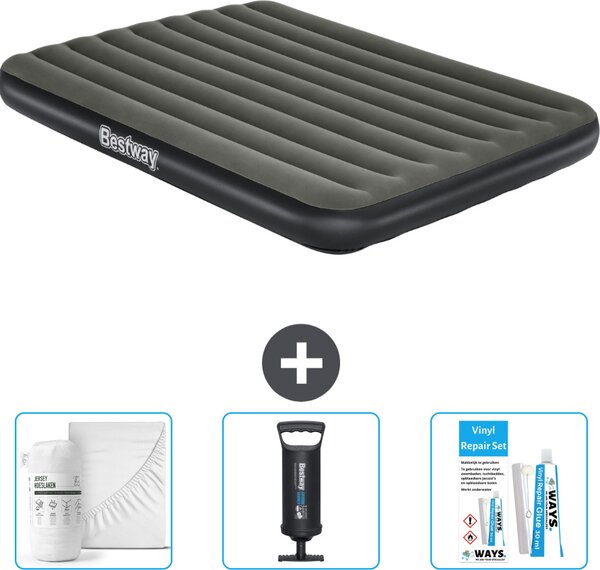 Materasso gonfiabile Bestway - 2 persone - 152 x 203 x 25 cm - Verde - accessori inclusi
