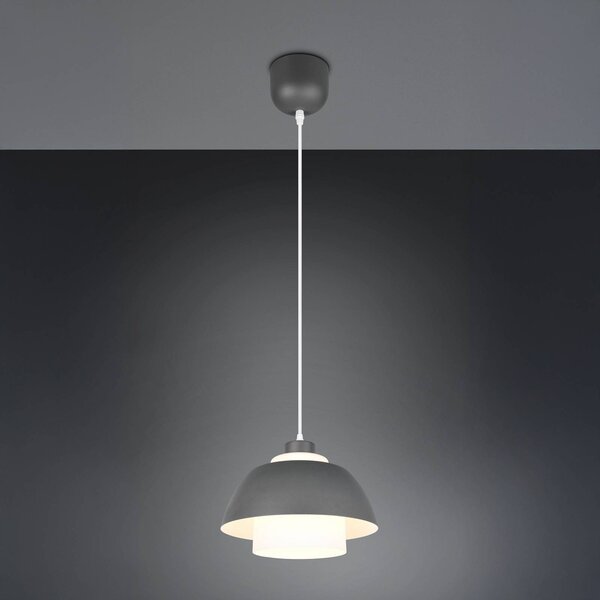 Reality Leuchten Lampada a sospensione Tilos, dimmerabile, Nero, Soggiorno / Sala da pranzo, Metallo, Moderno, Lampada a sospensione