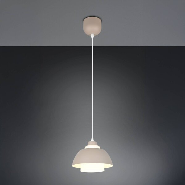 Reality Leuchten Lampada a sospensione Tilos, dimmerabile, Crema / Ambra, Soggiorno / Sala da pranzo, Metallo, Moderno, Lampada a sospensione