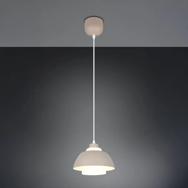 Reality Leuchten Lampada a sospensione Tilos, dimmerabile, Crema / Ambra, Soggiorno / Sala da pranzo, Metallo, Moderno, Lampada a sospensione