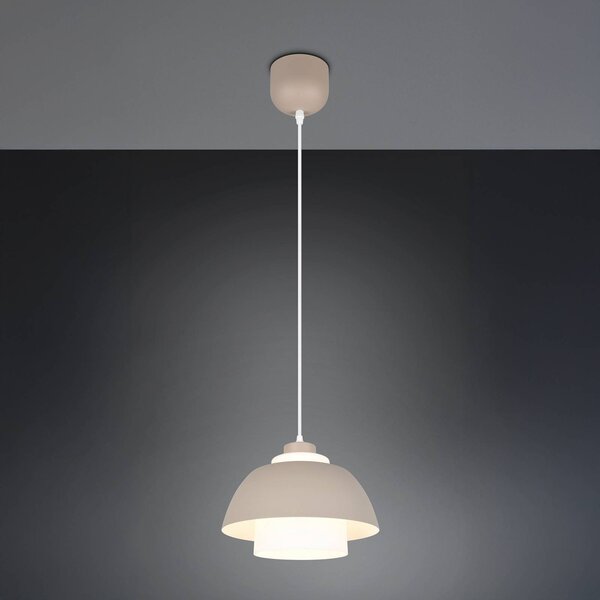 Reality Leuchten Lampada a sospensione Tilos, dimmerabile, Crema / Ambra, Soggiorno / Sala da pranzo, Metallo, Moderno, Lampada a sospensione