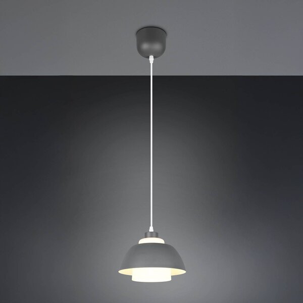 Reality Leuchten Lampada a sospensione Tilos, dimmerabile, Nero, Soggiorno / Sala da pranzo, Metallo, Moderno, Lampada a sospensione