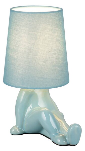 Reality Leuchten Lampada da tavolo Huma, Blu, Soggiorno / Sala da pranzo, Ceramica, Giovanile, Lampada da tavolo
