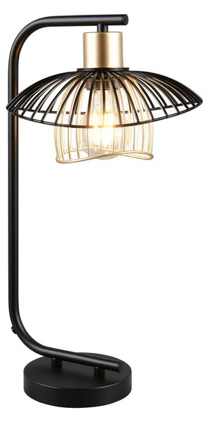 Reality Leuchten Lampada da tavolo Lauris, Nero, Soggiorno / Sala da pranzo, Metallo, Moderno, Lampada da tavolo
