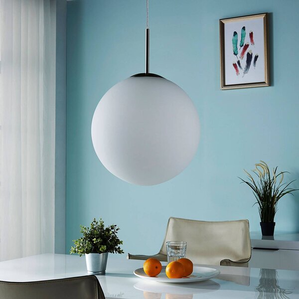 Lindby Lampada a sospensione Marike, sfera opale, 35 cm