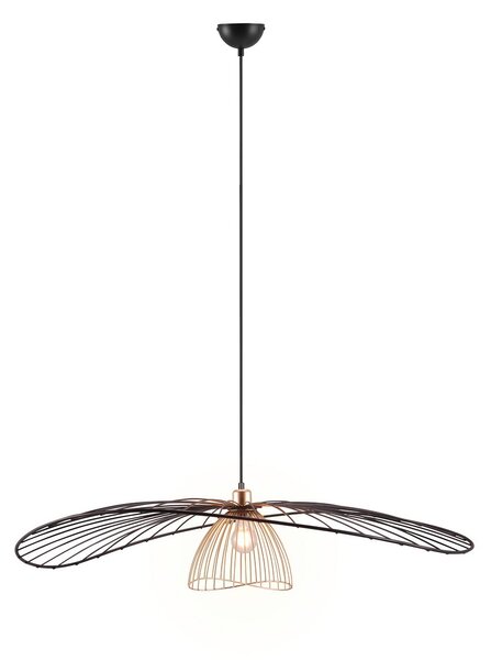 Reality Leuchten Lampada a sospensione Lauris, dimmerabile, Nero, Soggiorno / Sala da pranzo, Metallo, Moderno, Lampada a sospensione