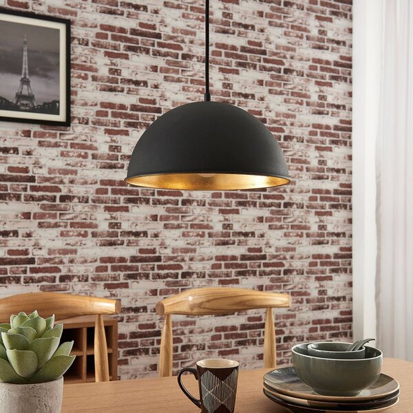 Lampada a sospensione Leya Lindby, dimmerabile, Nero, Soggiorno / Sala da pranzo, Metallo, Moderno, Lampada a sospensione