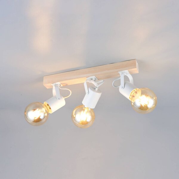 Reality Leuchten Plafoniera soffitto Lynar, dimmerabile, Bianco / Opale, Soggiorno / Sala da pranzo, Metallo, Moderno, Plafoniera
