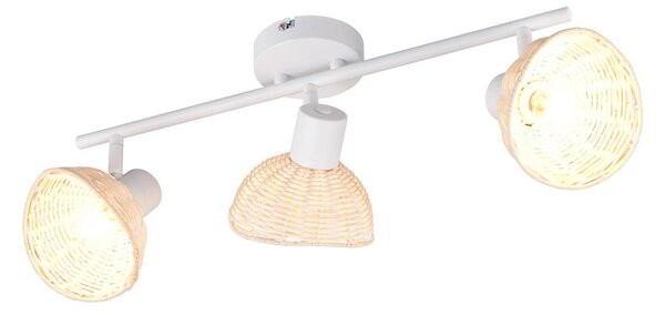 Reality Leuchten Plafoniera soffitto Calvi, dimmerabile, Bianco / Opale, Soggiorno / Sala da pranzo, Metallo, Plafoniera