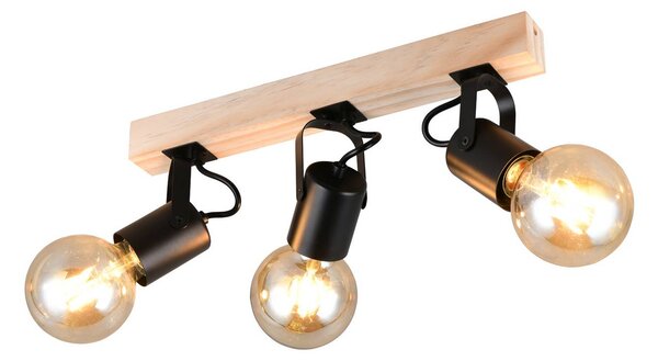 Reality Leuchten Plafoniera soffitto Lynar, dimmerabile, Nero, Soggiorno / Sala da pranzo, Metallo, Moderno, Plafoniera