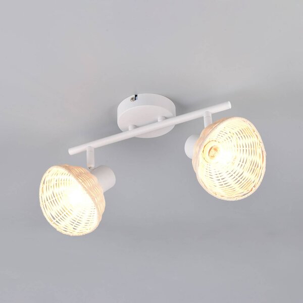 Reality Leuchten Plafoniera soffitto Calvi, dimmerabile, Bianco / Opale, Soggiorno / Sala da pranzo, Metallo, Plafoniera