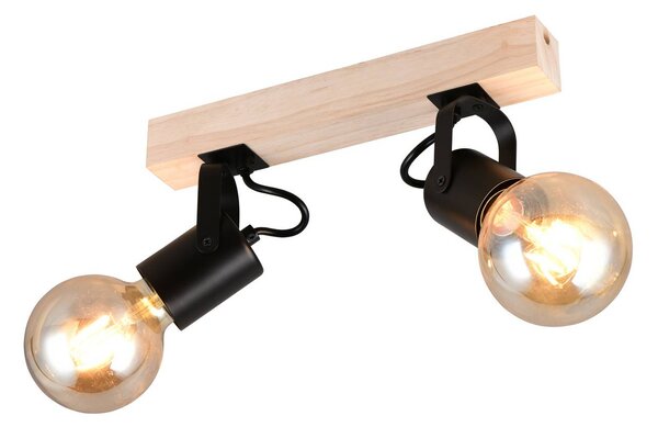 Reality Leuchten Plafoniera soffitto Lynar, dimmerabile, Nero, Soggiorno / Sala da pranzo, Metallo, Moderno, Plafoniera