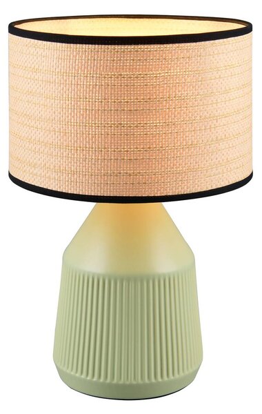 Reality Leuchten Lampada da tavolo Formentera, Verde, Soggiorno / Sala da pranzo, Ceramica, Lampada da tavolo