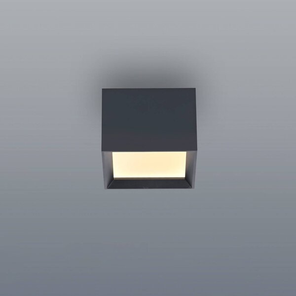 PURE Plafoniera soffitto Manhatten, dimmerabile, Alluminio / Grigio / Zincato, Corridoio, Alluminio, Moderno, Plafoniera