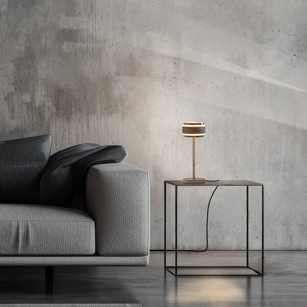 PURE Lampada da tavolo Falling Rings, dimmerabile, Bronzo / Ottone antico, Camera da letto, Alluminio, Moderno, Lampada da tavolo