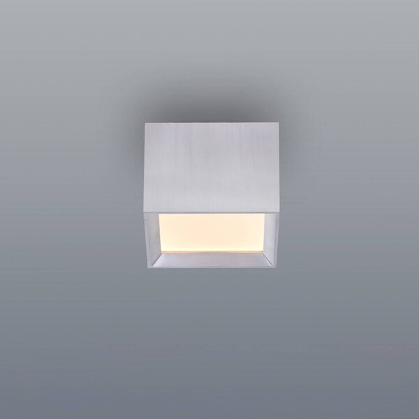 PURE Plafoniera soffitto Manhatten, dimmerabile, Alluminio / Grigio / Zincato, Corridoio, Alluminio, Moderno, Plafoniera