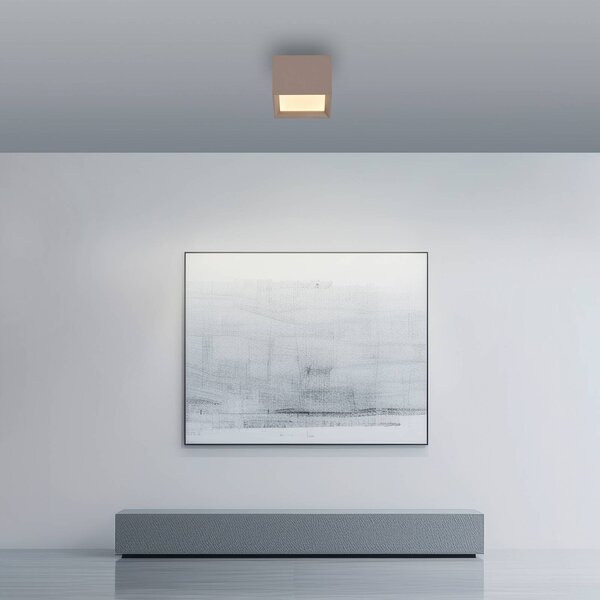 PURE Plafoniera soffitto Manhatten, dimmerabile, Bronzo / Ottone antico, Corridoio, Alluminio, Moderno, Plafoniera