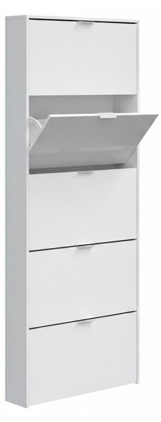 Scarpiera 5 ante bianca lucida 70x180h cm - Anatra